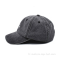 Casquette de papa gris lavage personnalisé